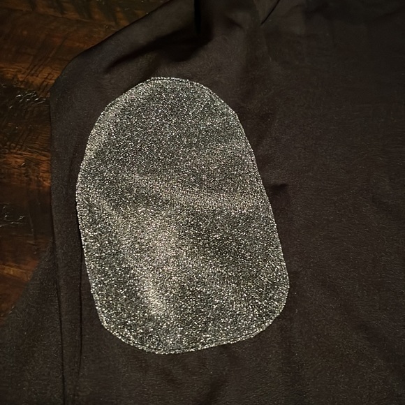 Black Long Sleeve Shirt With Silver Elbow Design - Picture 2 of 6